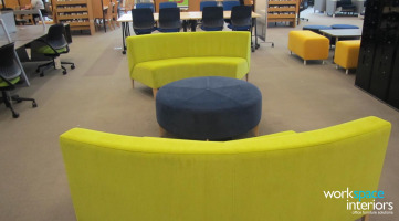 ETSU Charles C. Sherrod Library lounge area with Circa lounge by Coalesse
