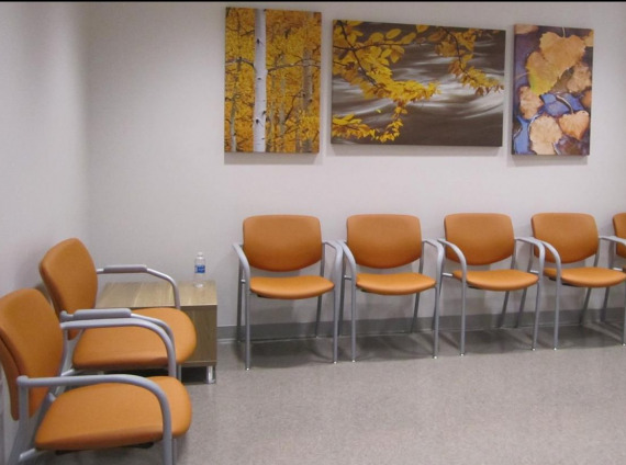 Gray Urgent Care sub waiting area seating