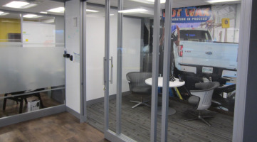 3 Minute Magic Car Wash private office featuring Steelcase Privacy Wall