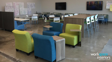 Dobyns-Bennett High School Excel work café lounge furniture and Personal Table by Steelcase