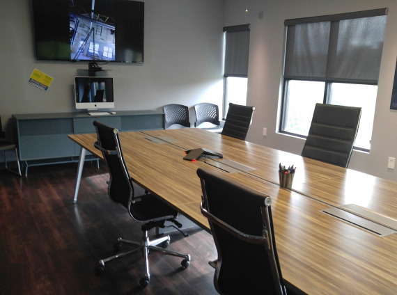 BigWheel conference room table with integrated power