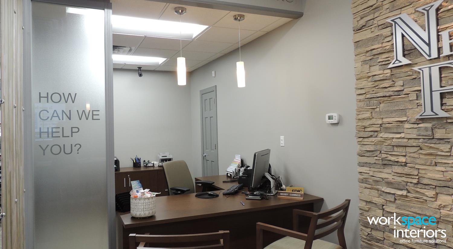 New Peoples Bank commercial banking desk