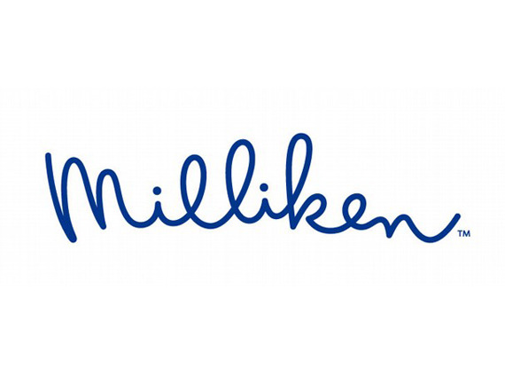 Milliken Floors logo blue with white background