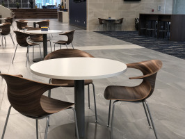 ETSU DP Culp Student Center food service area east entry dining tables and chairs