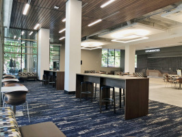 ETSU DP Culp Student Center food service area east entry café height tables and chairs