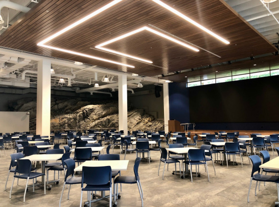 The Cave in ETSU DP Culp Student Center with dining, lounge, and collaborations areas