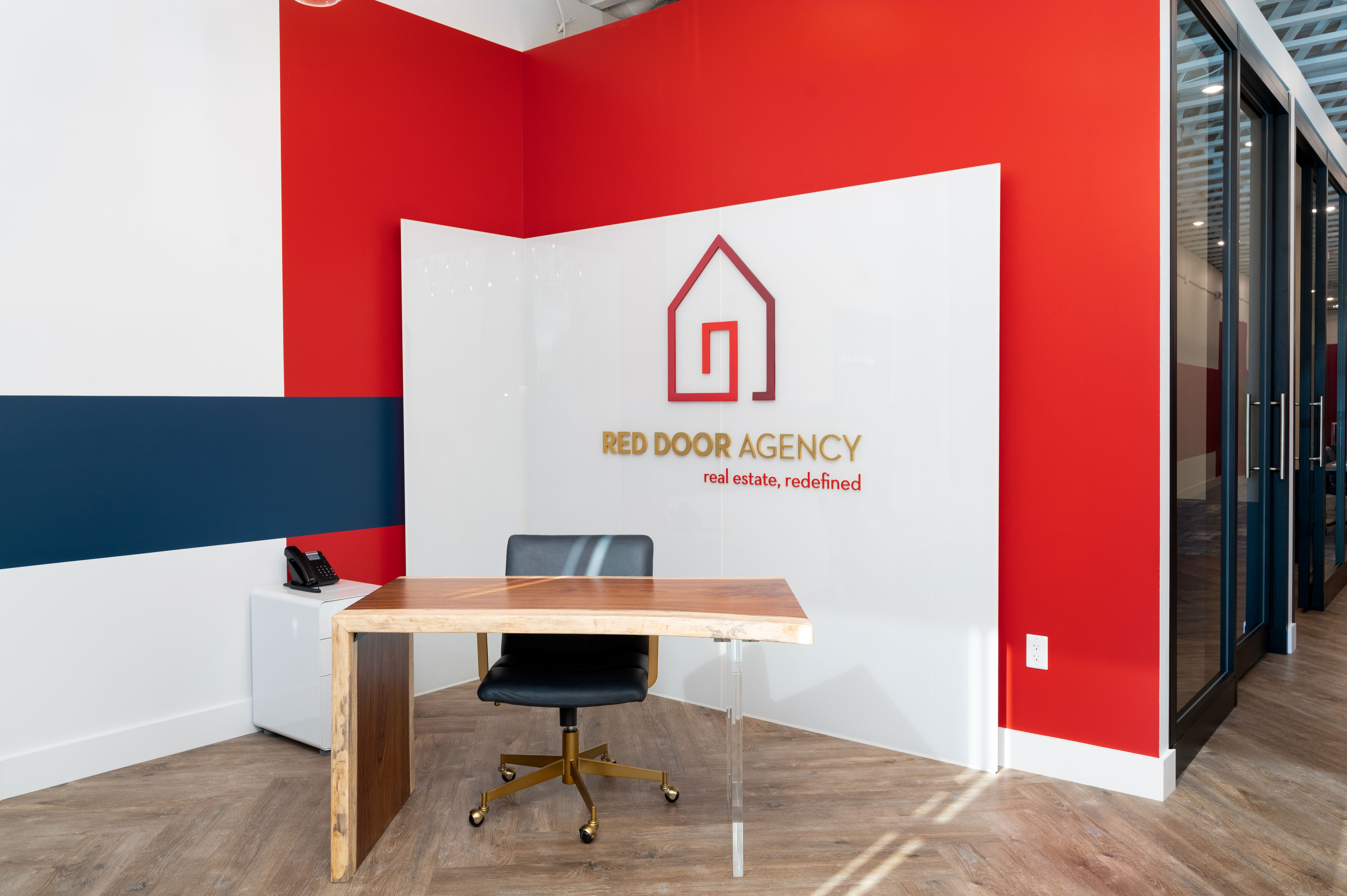 Red Door Agency Kingsport interior photo of signage