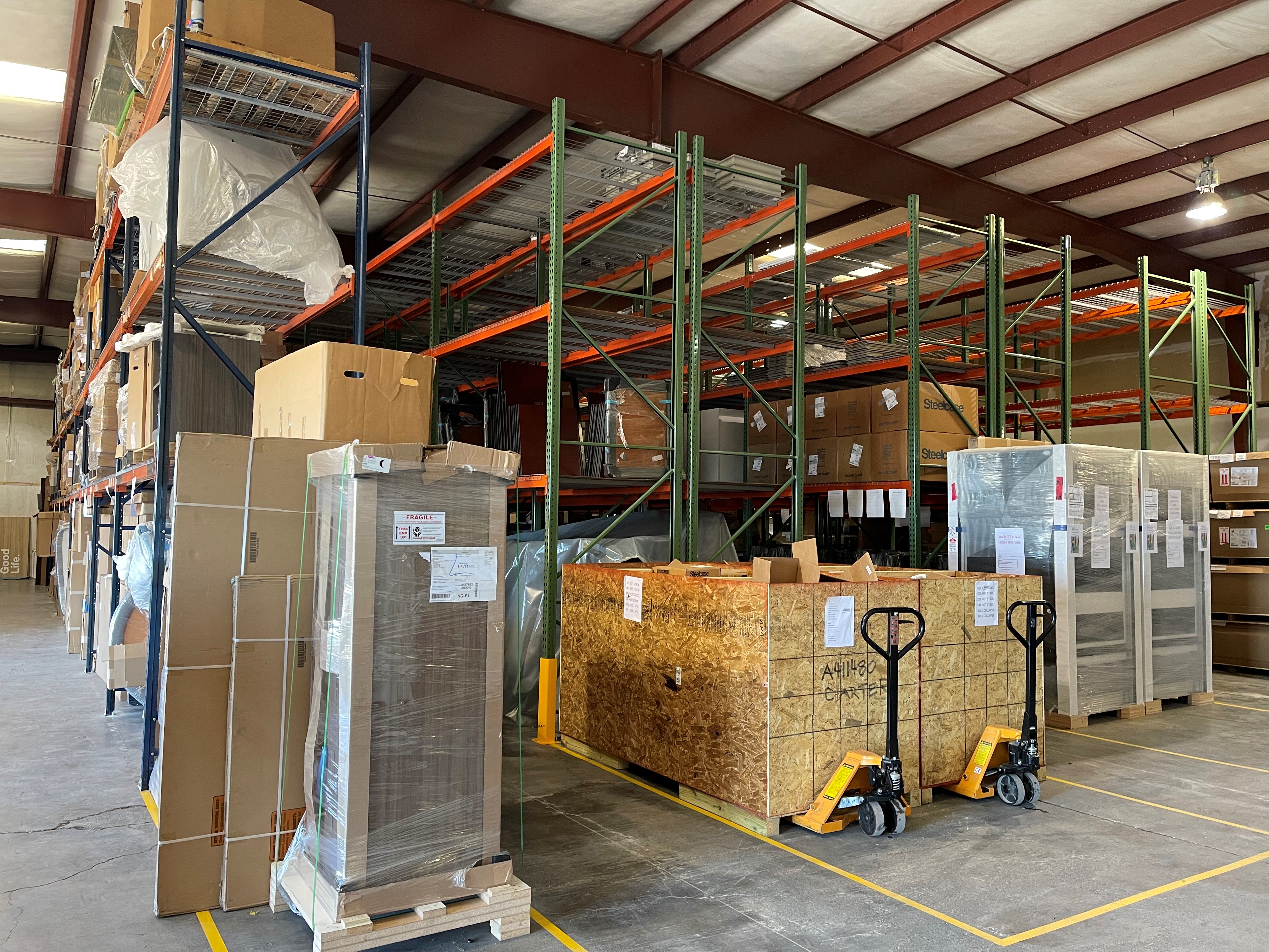 Indoor photo of a warehouse